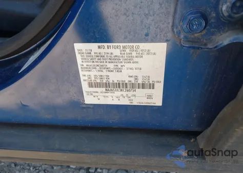 2019 Ford Ecosport Ses z USA, uszkodzony, nr VIN MAJ6S3JL3KC260754